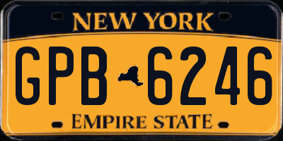 NY license plate GPB6246
