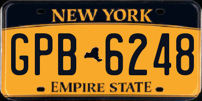 NY license plate GPB6248