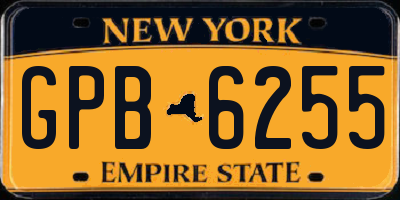 NY license plate GPB6255