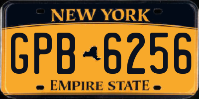 NY license plate GPB6256