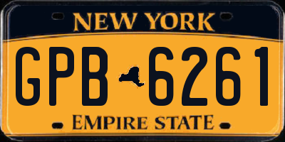 NY license plate GPB6261