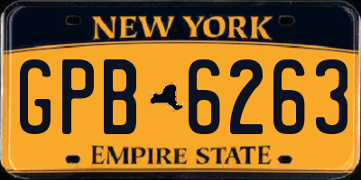 NY license plate GPB6263