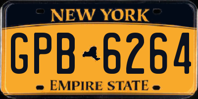 NY license plate GPB6264