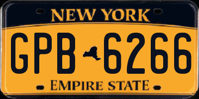 NY license plate GPB6266