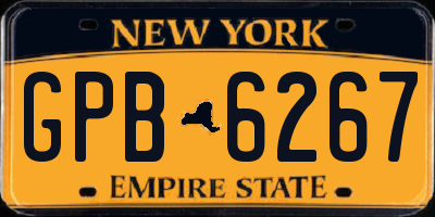 NY license plate GPB6267