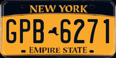 NY license plate GPB6271