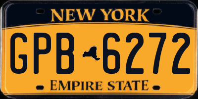 NY license plate GPB6272