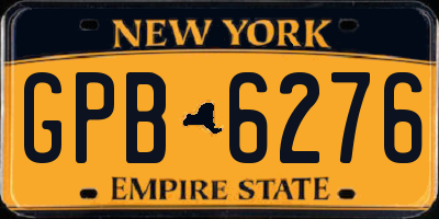 NY license plate GPB6276