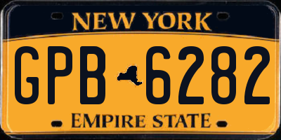 NY license plate GPB6282