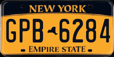 NY license plate GPB6284