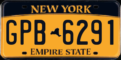 NY license plate GPB6291