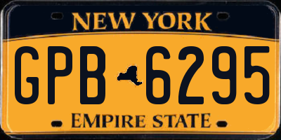 NY license plate GPB6295