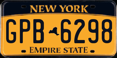 NY license plate GPB6298