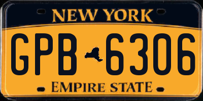 NY license plate GPB6306