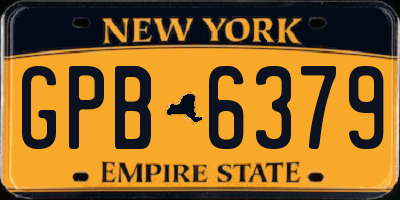 NY license plate GPB6379