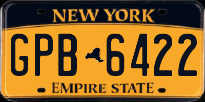 NY license plate GPB6422