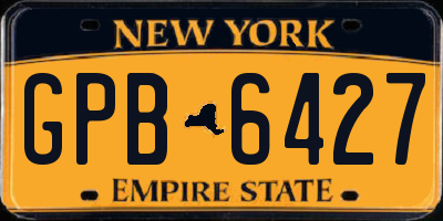 NY license plate GPB6427