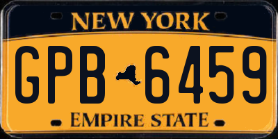 NY license plate GPB6459
