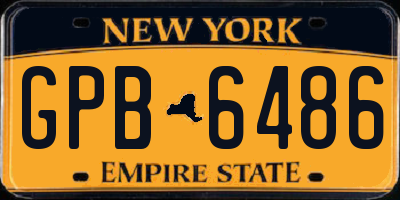 NY license plate GPB6486