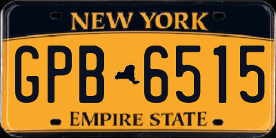 NY license plate GPB6515