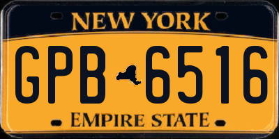 NY license plate GPB6516
