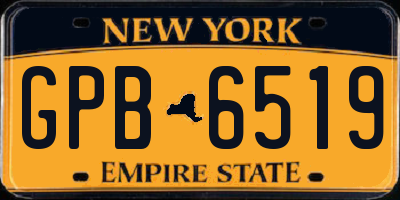 NY license plate GPB6519