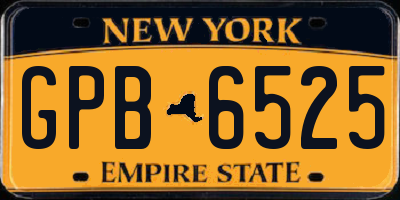 NY license plate GPB6525