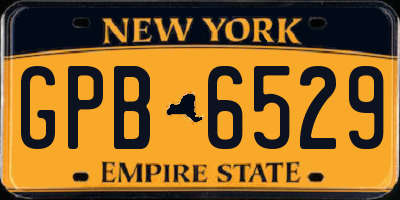 NY license plate GPB6529