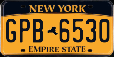 NY license plate GPB6530