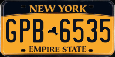 NY license plate GPB6535
