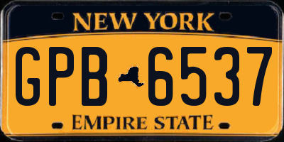 NY license plate GPB6537