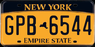 NY license plate GPB6544