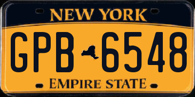 NY license plate GPB6548