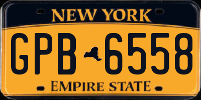 NY license plate GPB6558