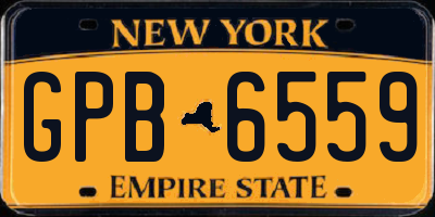 NY license plate GPB6559