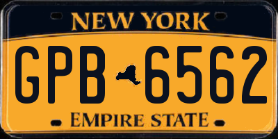 NY license plate GPB6562