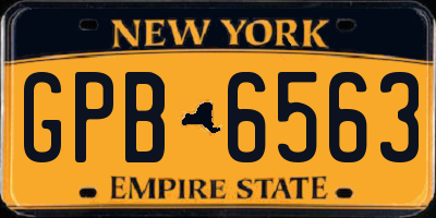 NY license plate GPB6563