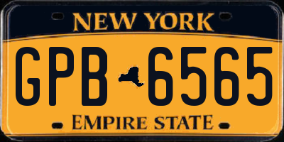 NY license plate GPB6565