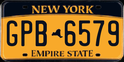 NY license plate GPB6579