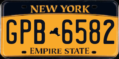 NY license plate GPB6582