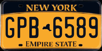 NY license plate GPB6589