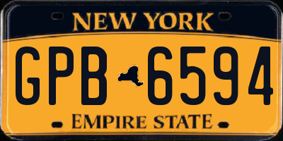 NY license plate GPB6594