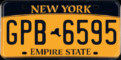 NY license plate GPB6595