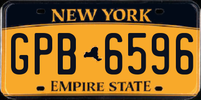 NY license plate GPB6596