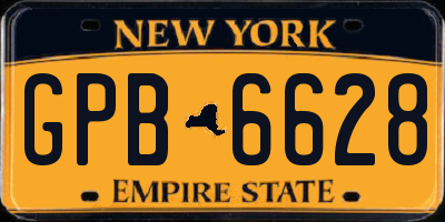 NY license plate GPB6628