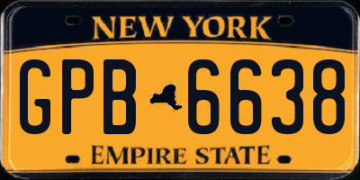 NY license plate GPB6638