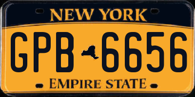 NY license plate GPB6656