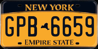 NY license plate GPB6659