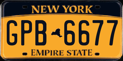 NY license plate GPB6677