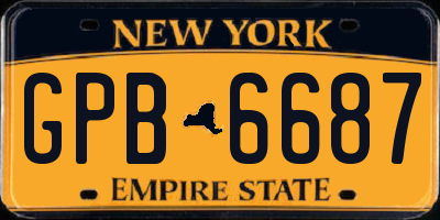NY license plate GPB6687